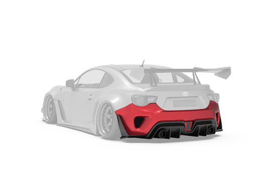 Robot Craftsman Toyota GT86 / BRZ Widebody Rear Bumper & Diffuser 922