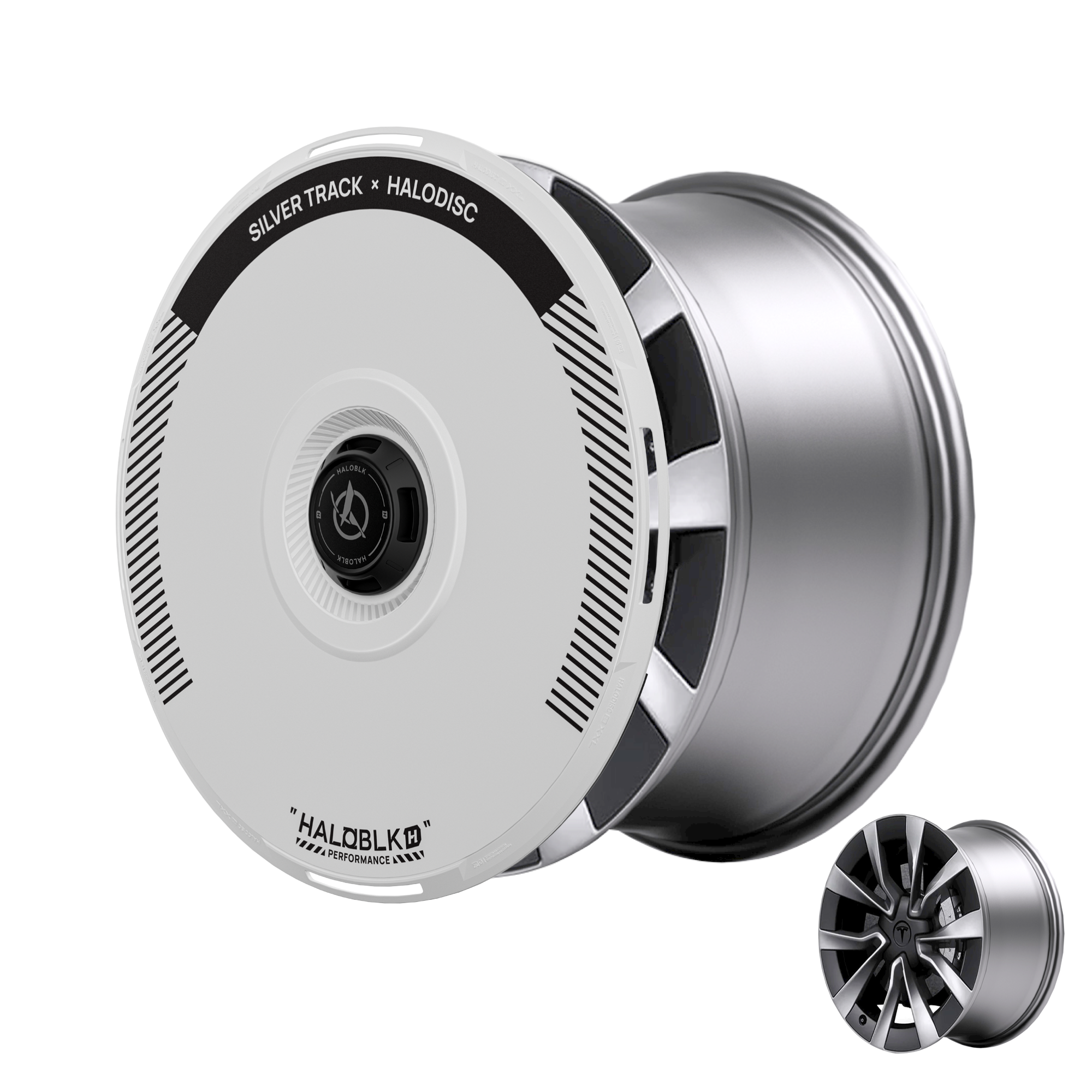 HALODISC 2 Tesla Wheel Covers丨Silver Track
