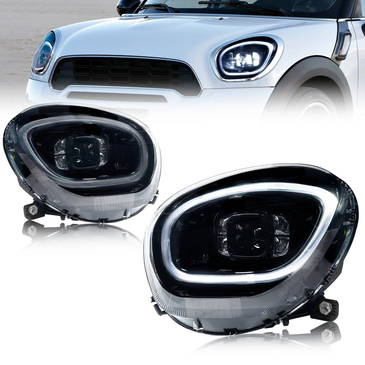 Full LED Headlights Assembly For Mini R60 2010-2016