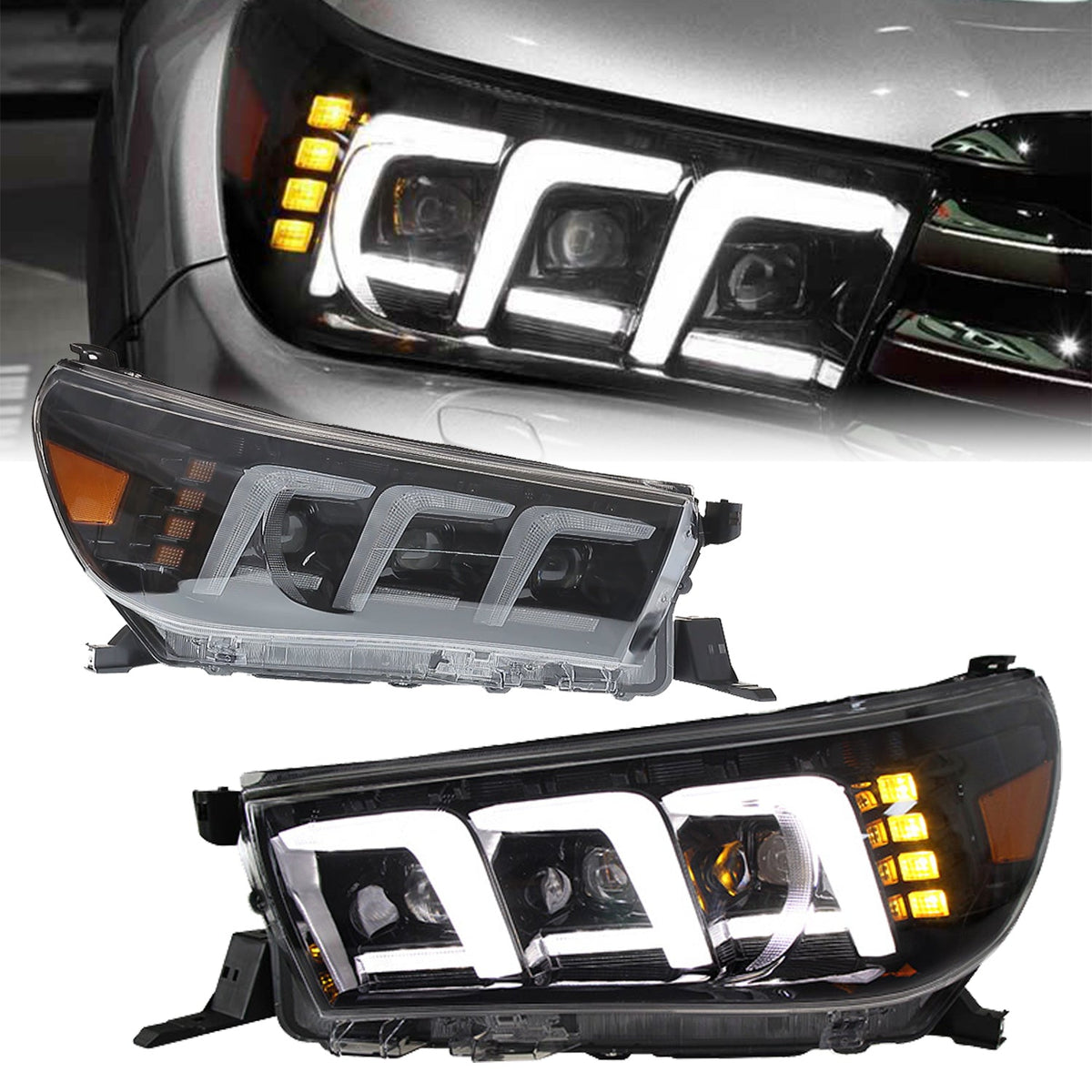 Full LED Headlights Assembly For Toyota Hilux 2015-2020