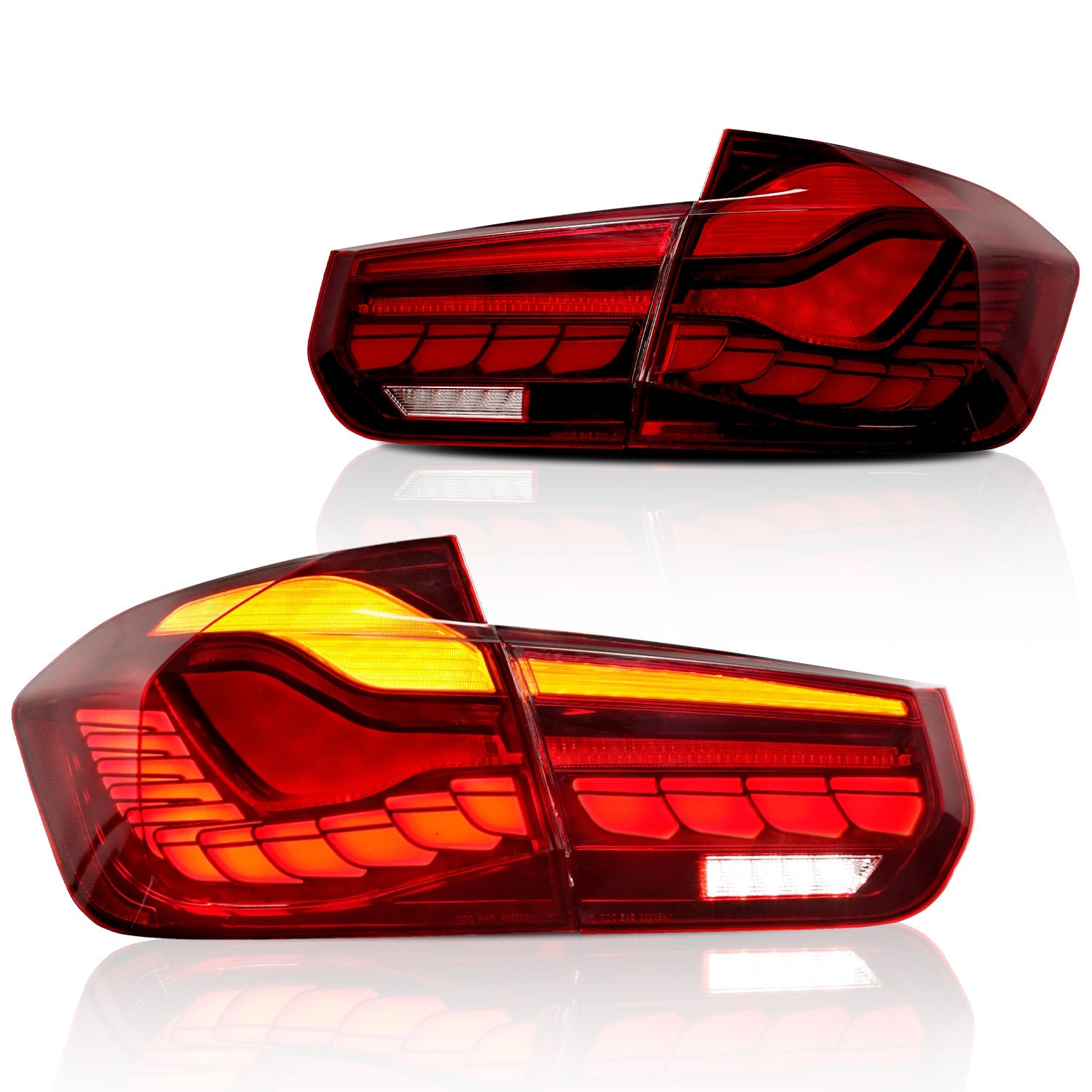 Full LED Tail Lights Assembly For BMW 3 Series F30 F35 2013-2018,Red