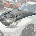 CMST Tuning Carbon Fiber Hood With 3 Vents ver.2 for Nissan 370Z Z34 Fairlady Z Vented - Robot Bodykits