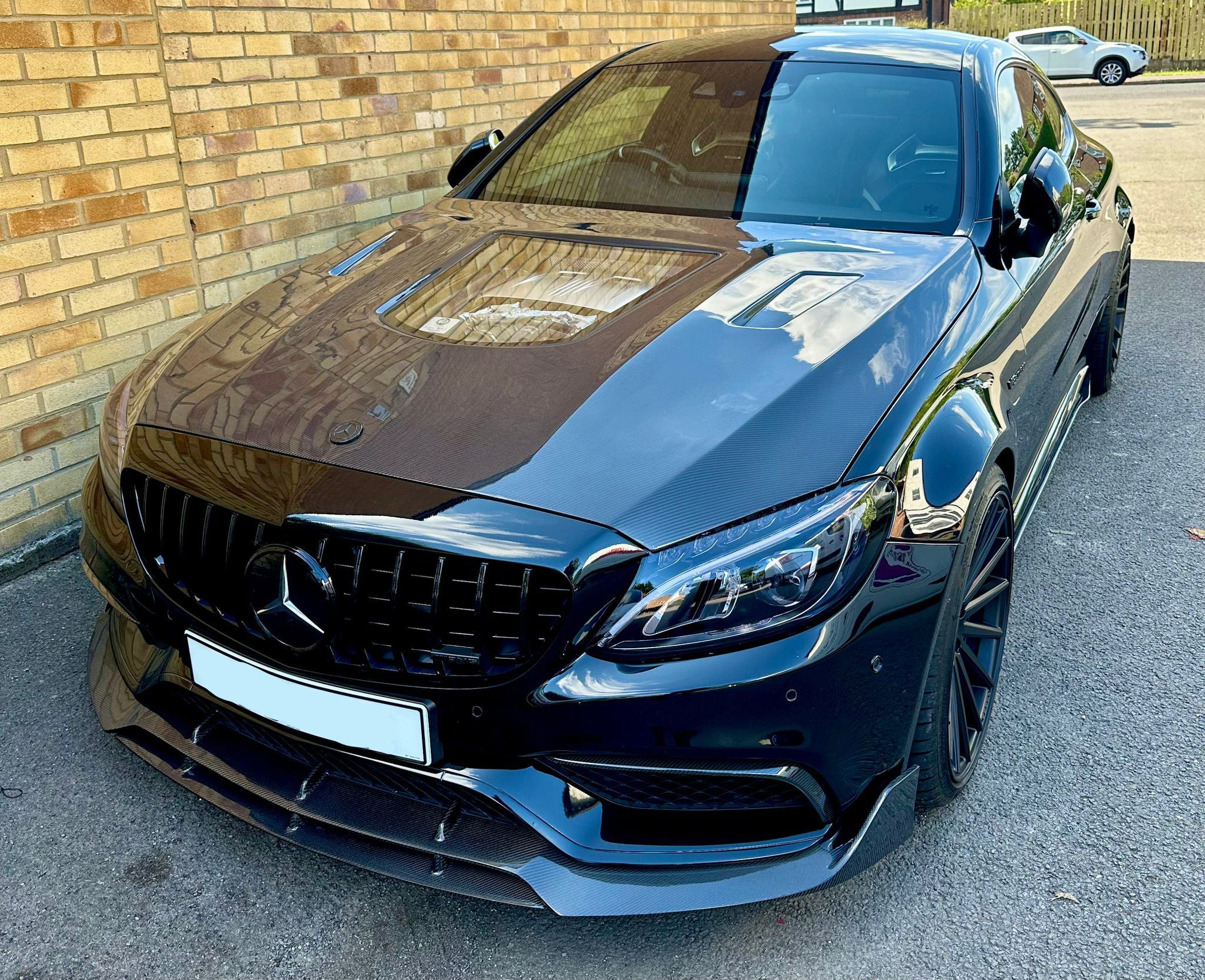 CMST Tuning Carbon Tempered Glass Transparent Bonnet For Mercedes Benz 2015-2020 AMG C63 Sedan Coupe 2 Door 4 Door - Robot Bodykits