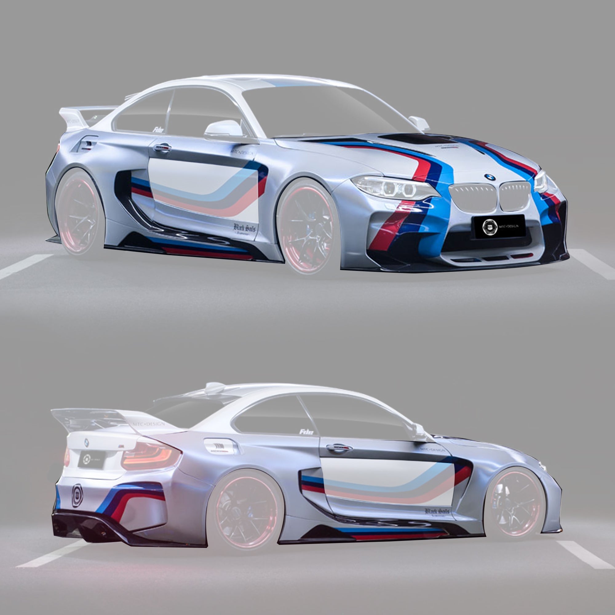 2014 - 2019 BMW 2 Series F22 VR Style Partial Carbon Fiber Wide Body Full Body Kit Aftermarket Carbon Fiber Part / Bodykit - Robot Bodykits