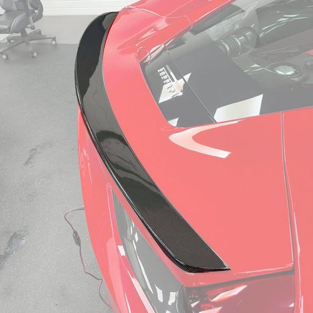 2015 - 2020 Ferrari 488 GTB BKSS Style Carbon Fiber Trunk Spoiler Aftermarket Carbon Fiber Part / Bodykit - Robot Bodykits