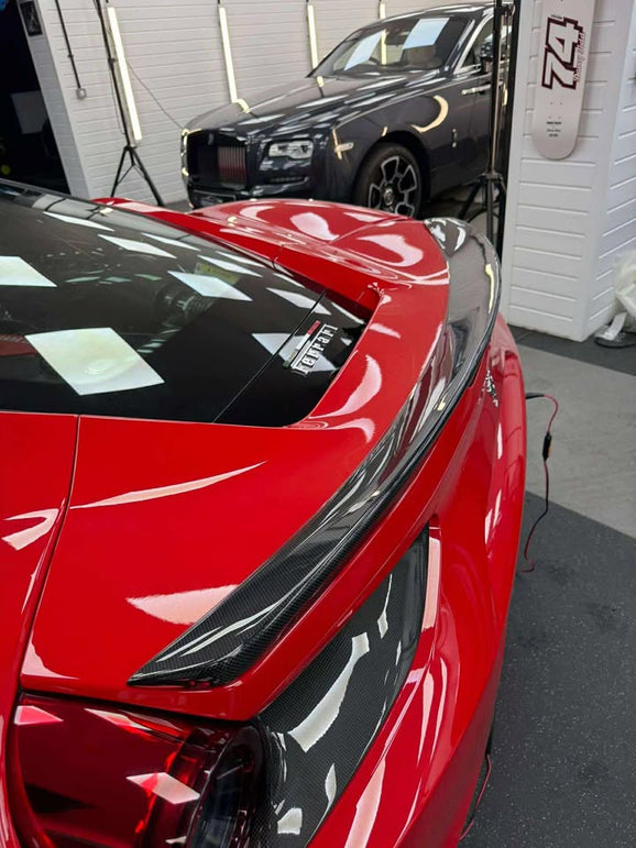 2015 - 2020 Ferrari 488 GTB BKSS Style Carbon Fiber Trunk Spoiler Aftermarket Carbon Fiber Part / Bodykit - Robot Bodykits