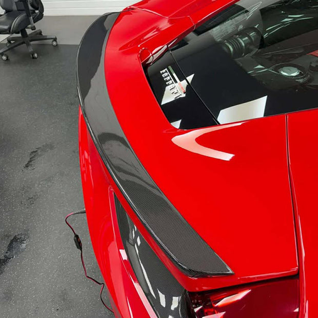 2015 - 2020 Ferrari 488 GTB BKSS Style Carbon Fiber Trunk Spoiler Aftermarket Carbon Fiber Part / Bodykit - Robot Bodykits