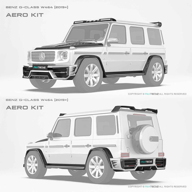 2019 Mercedes Benz G-Class W464 Paktechz Full Dry Carbon Aerodynamics kit Aftermarket Carbon Fiber Part / Bodykit - Robot Bodykits