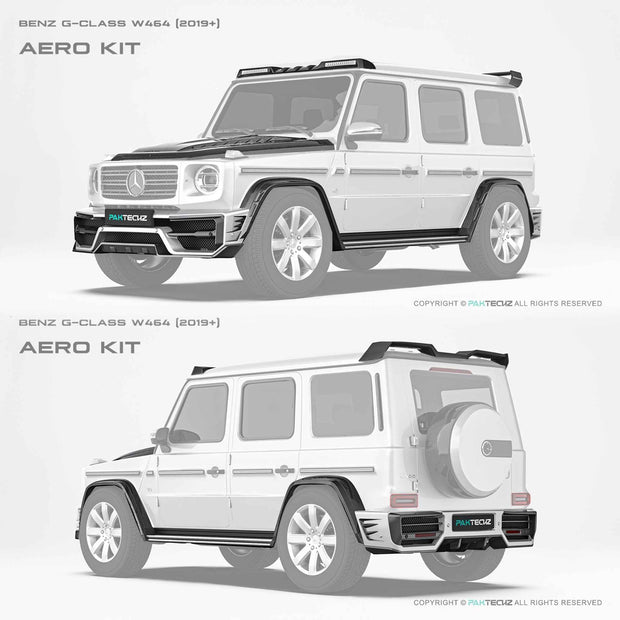 2019 Mercedes Benz G-Class W464 Paktechz Full Dry Carbon Aerodynamics kit Aftermarket Carbon Fiber Part / Bodykit - Robot Bodykits