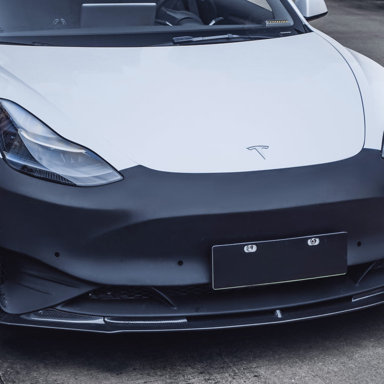 CMST Tuning Carbon Fiber Front Bumper & Front Lip for Tesla Model 3 Ver.2 - Robot Bodykits