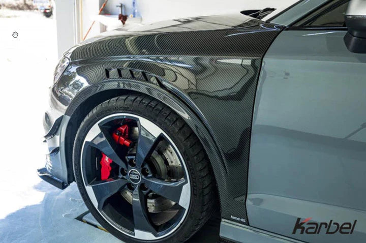 Karbel Carbon Dry Carbon Fiber Front Fenders for Audi RS3 8.5V 2017-2020 Sedan