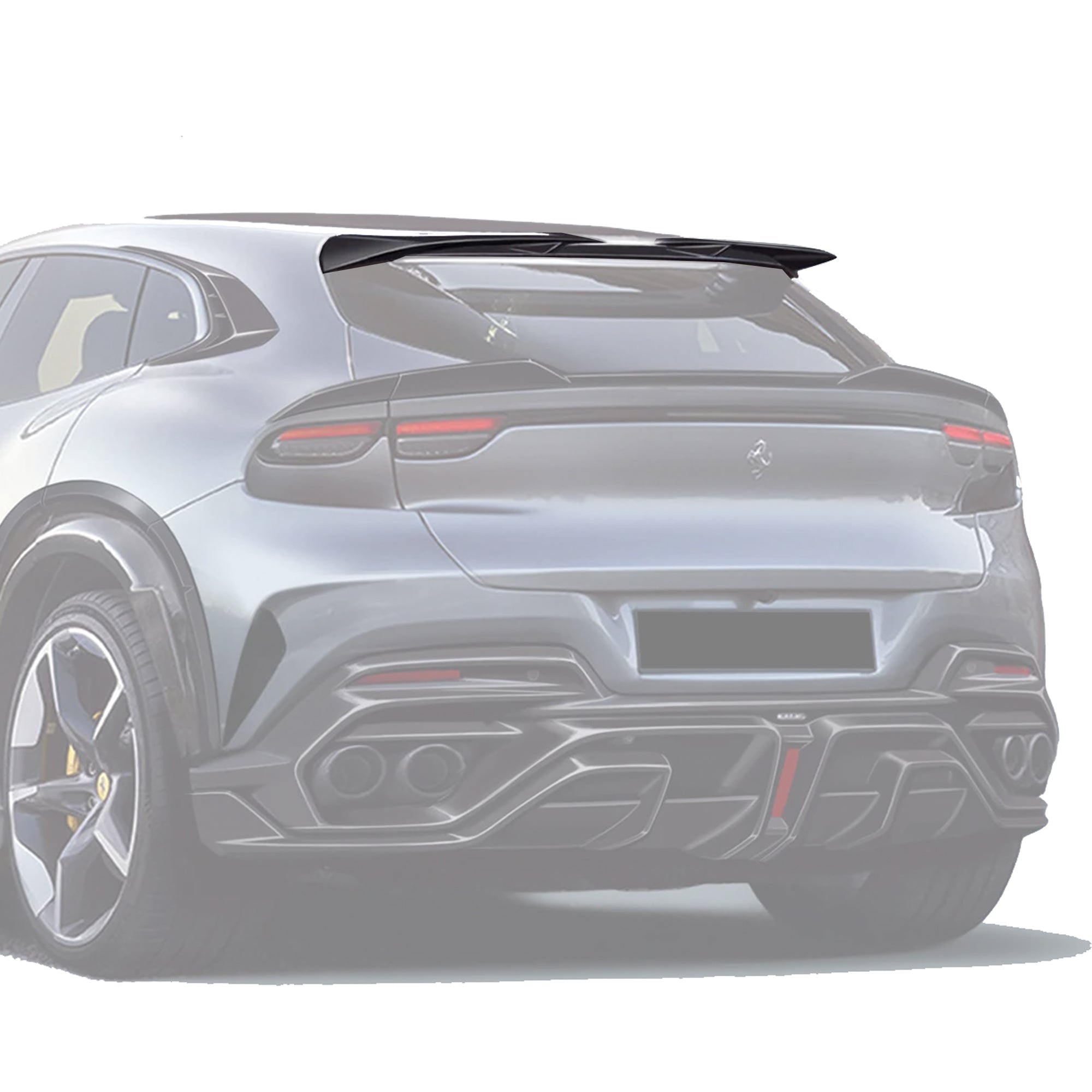 2023 - UP Ferrari Purosangue F175 Carbon Fiber Roof Spoiler Options Aftermarket Carbon Fiber Part / Bodykit - Robot Bodykits