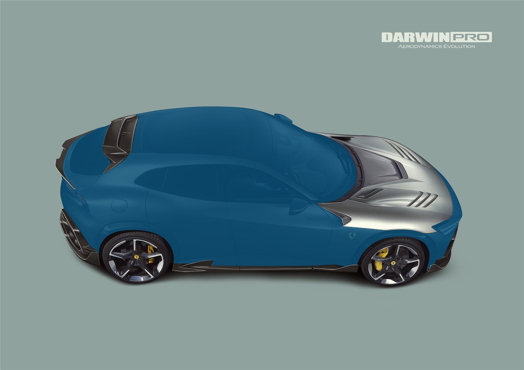 2023 - UP Ferrari Purosangue F175 Carbon Fiber Roof Spoiler Options Aftermarket Carbon Fiber Part / Bodykit - Robot Bodykits