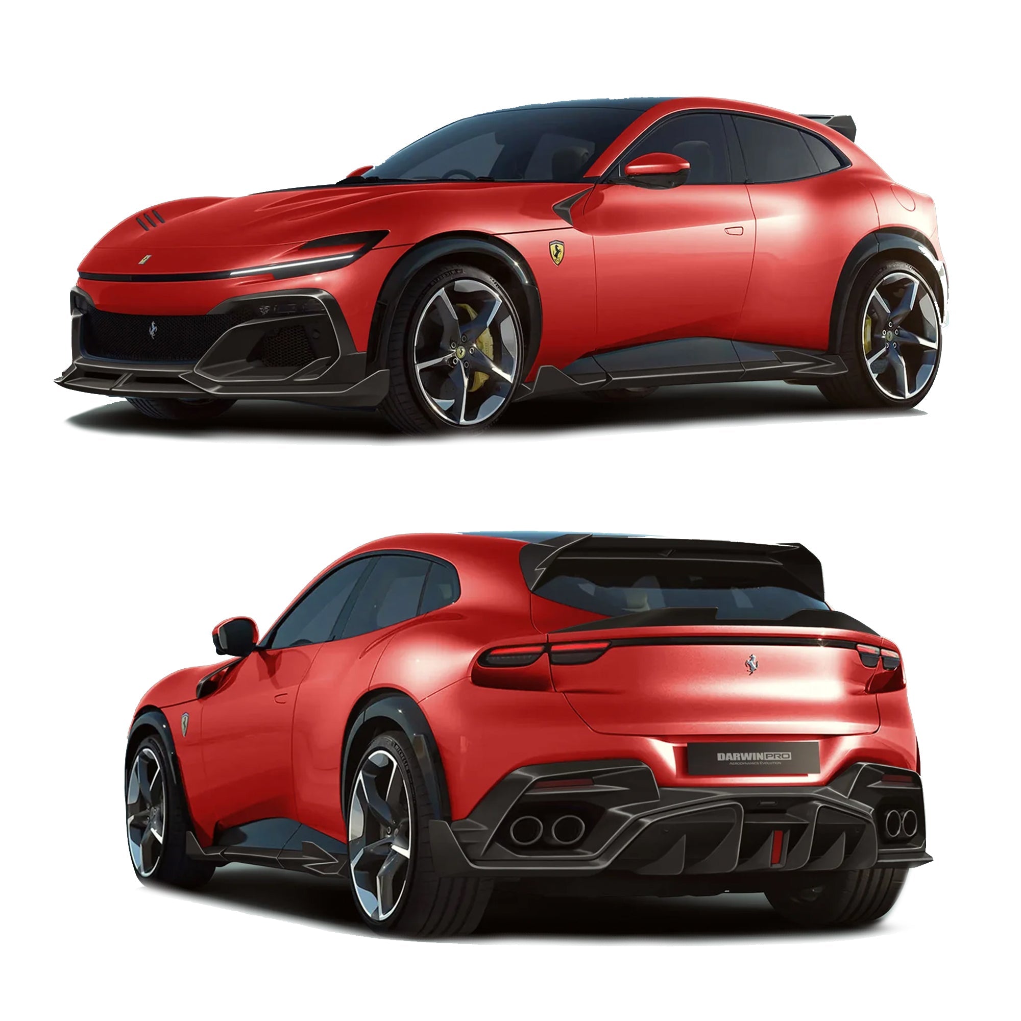 2023 - UP Ferrari Purosangue F175 Carbon Fiber Soft Body Kit DarwinPRO iMP Design Aftermarket Carbon Fiber Part / Bodykit - Robot Bodykits