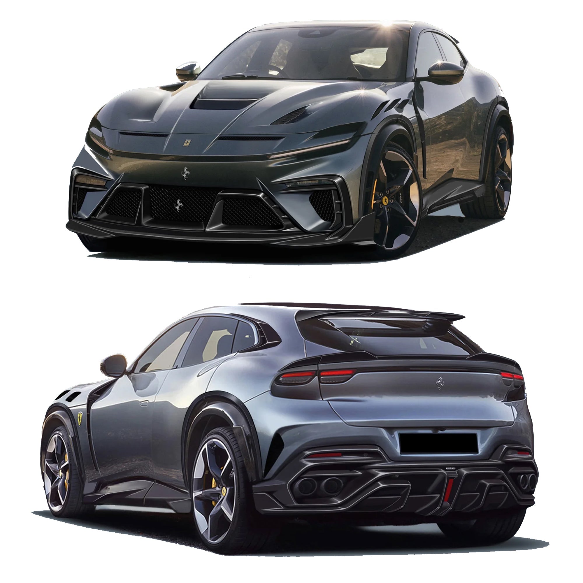 2023 - UP Ferrari Purosangue F175 Partial Carbon Fiber Body Kit DarwinPRO iMP Design Aftermarket Carbon Fiber Part / Bodykit - Robot Bodykits