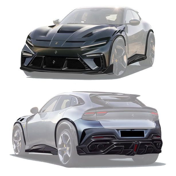 2023 - UP Ferrari Purosangue F175 Partial Carbon Fiber Body Kit DarwinPRO iMP Design Aftermarket Carbon Fiber Part / Bodykit - Robot Bodykits