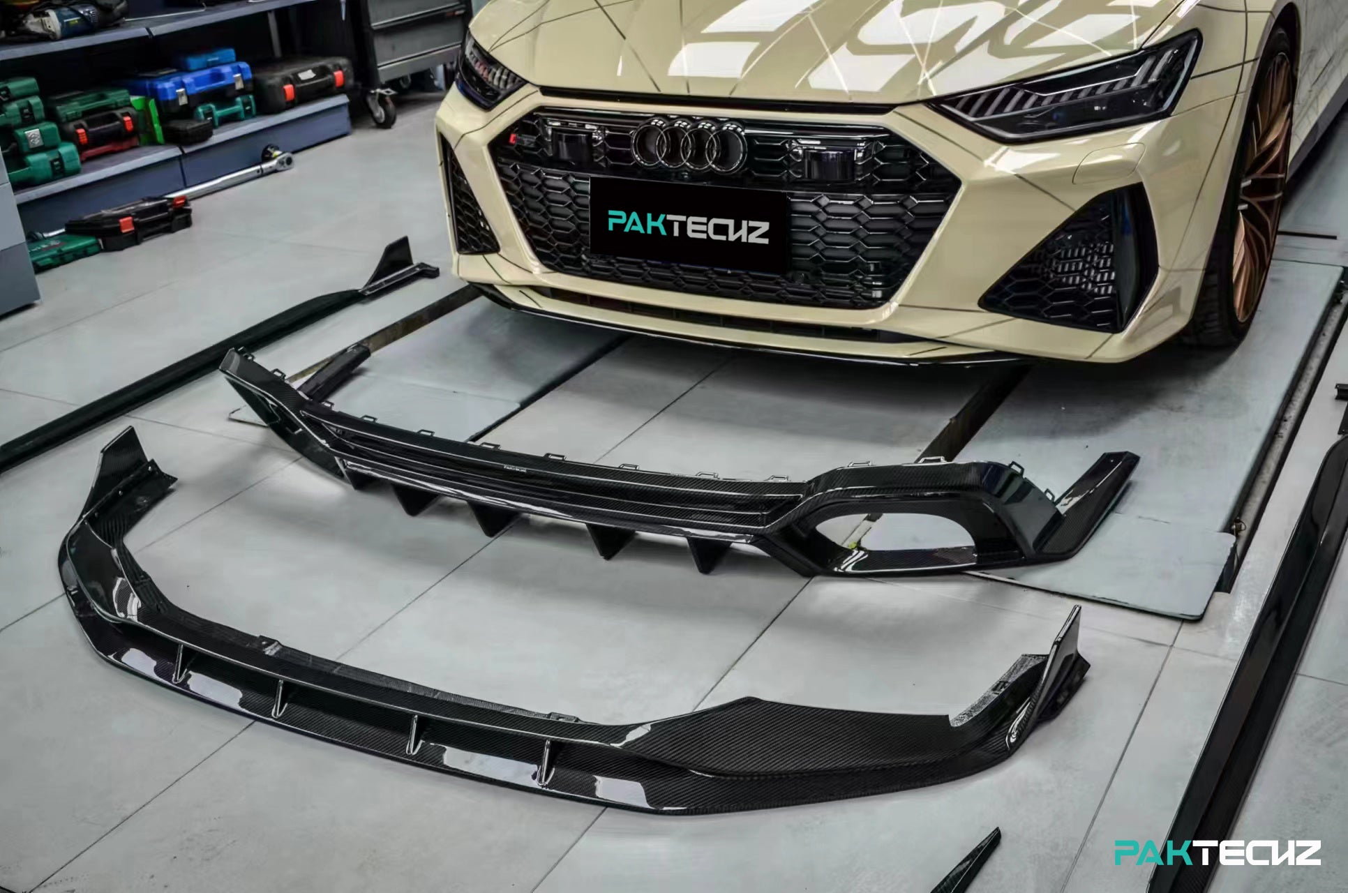 Audi RS7 C8 Paktechz Full Dry Carbon Aerodynamics kit - Robot Bodykits