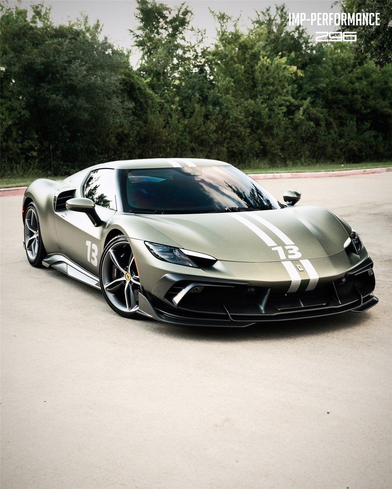 DarwinPRO 2022-2026 Ferrari 296 GTB & GTS Type F171 iMP Style Carbon Fiber Full Kit (For Surround View Camera System Bumper Only)