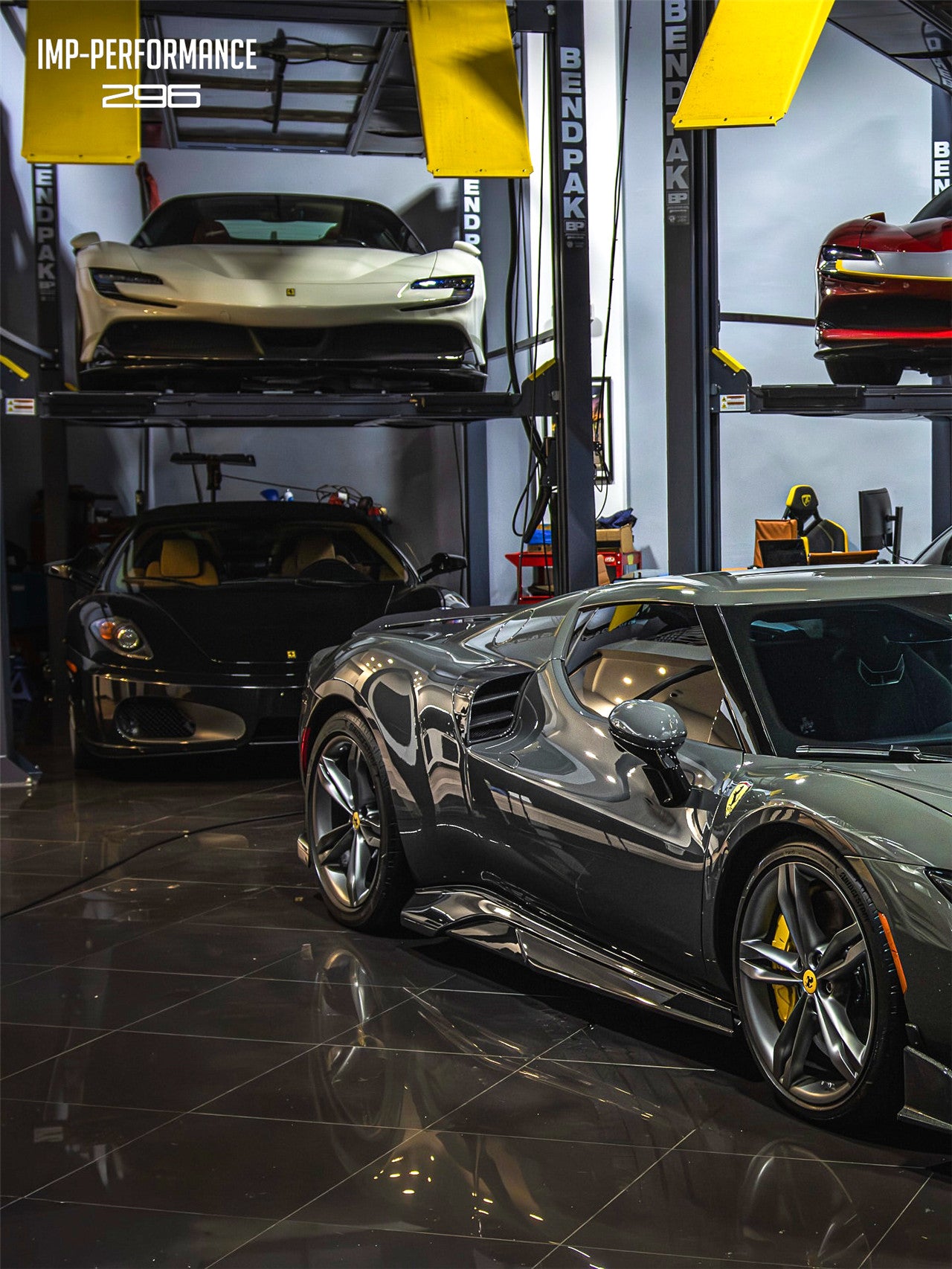 DarwinPRO 2022-2026 Ferrari 296 GTB & GTS Type F171 iMP Style Carbon Fiber Full Kit (For Surround View Camera System Bumper Only)