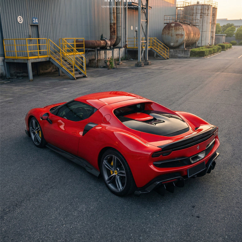 DarwinPRO 2022-2026 Ferrari 296 GTB & GTS Type F171 iMP Style Carbon Fiber Full Kit (For Surround View Camera System Bumper Only)