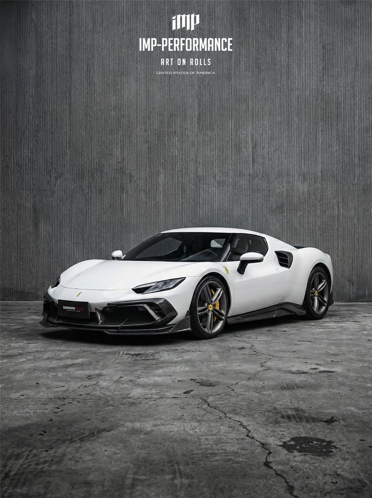 DarwinPRO 2022-2026 Ferrari 296 GTB & GTS Type F171 iMP Style Carbon Fiber Full Kit (For Surround View Camera System Bumper Only)