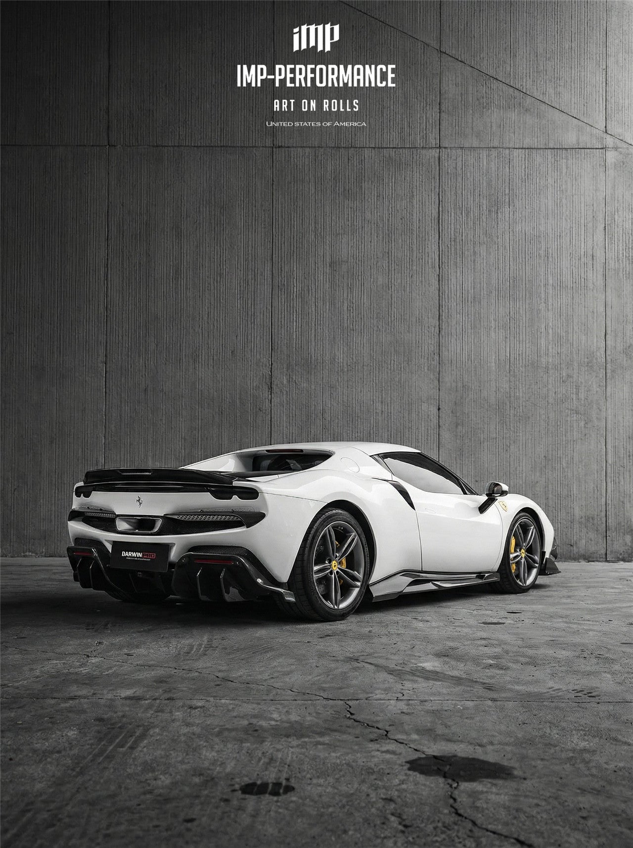 DarwinPRO 2022-2026 Ferrari 296 GTB & GTS Type F171 iMP Style Carbon Fiber Full Kit (For Surround View Camera System Bumper Only)