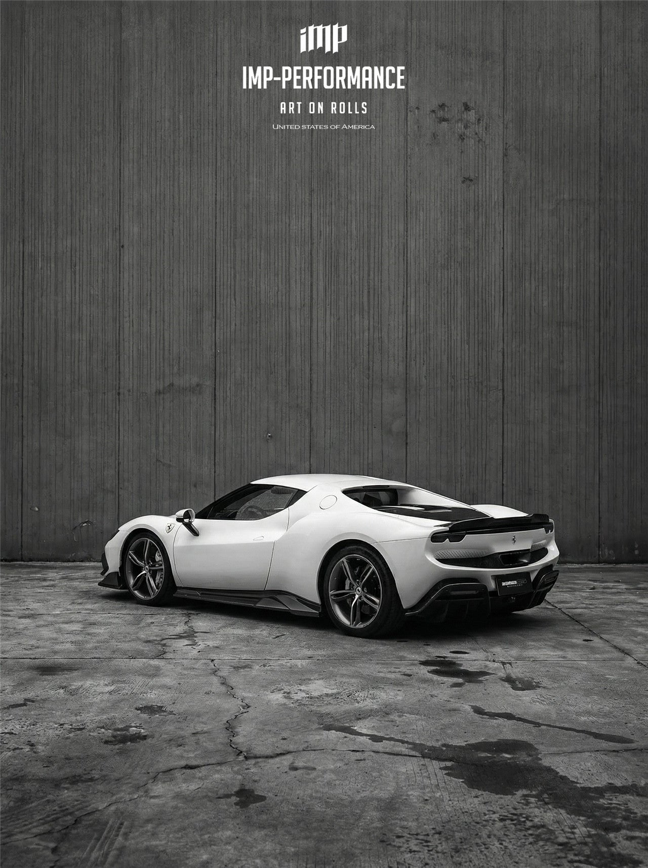 DarwinPRO 2022-2026 Ferrari 296 GTB & GTS Type F171 iMP Style Carbon Fiber Full Kit (For Surround View Camera System Bumper Only)