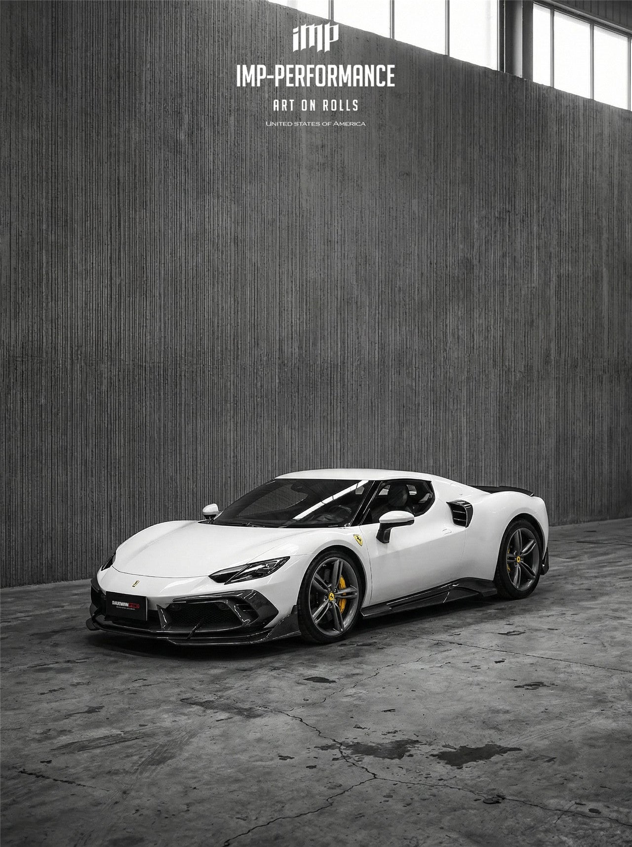 DarwinPRO 2022-2026 Ferrari 296 GTB & GTS Type F171 iMP Style Carbon Fiber Full Kit (For Surround View Camera System Bumper Only)