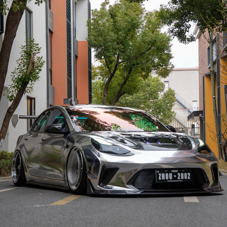 Robot Craftsman Tesla Model 3 “HACKER” Front Bumper & Front Lip (2017–2023 pre-facelift)