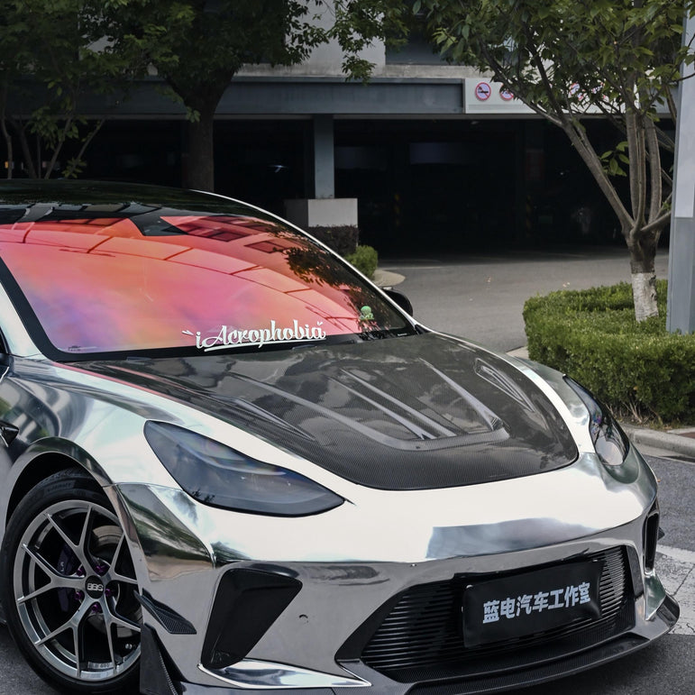 Robot Craftsman Tesla Model 3 “HACKER” Front Bumper & Front Lip (2017–2023 pre-facelift)