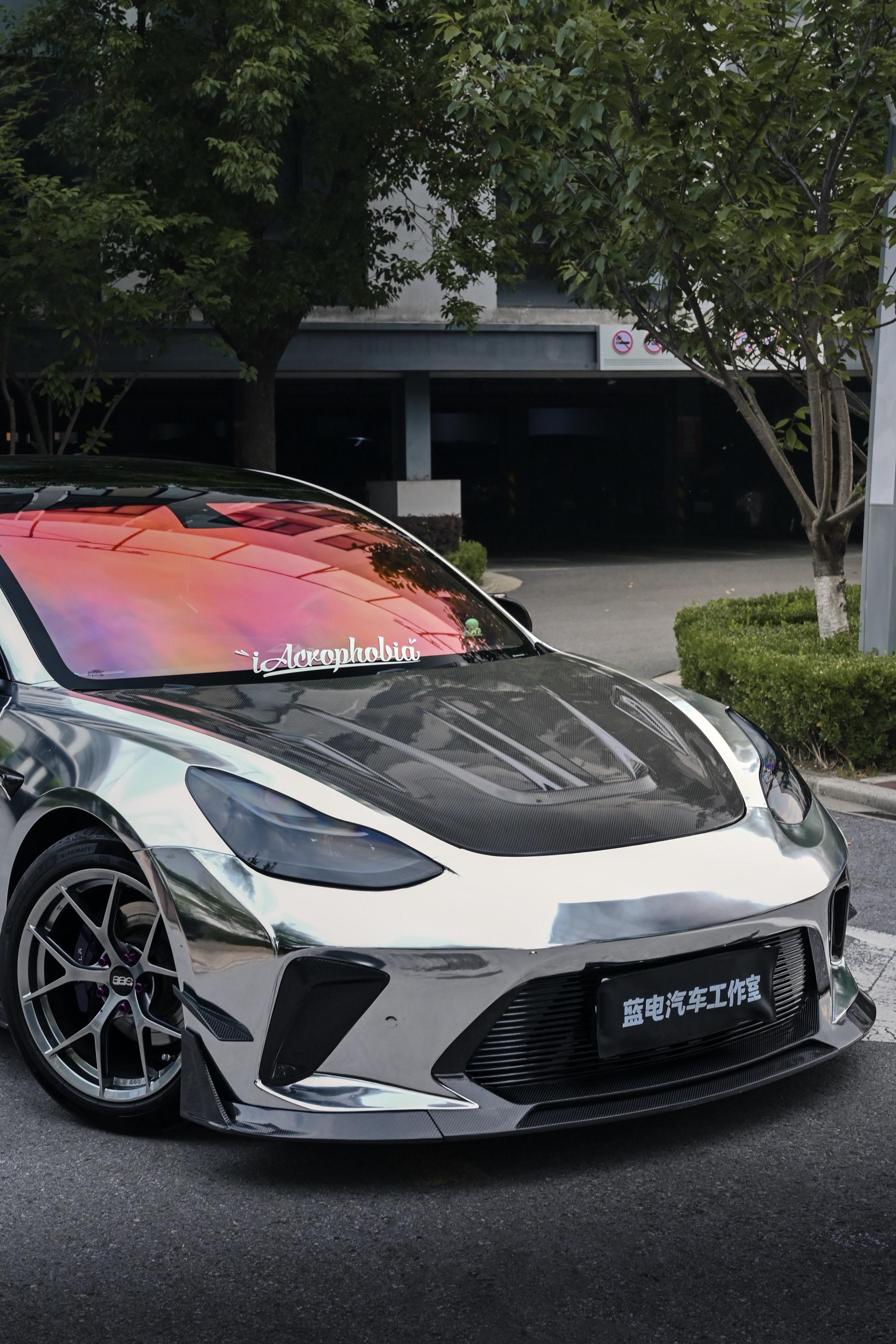 Robot Craftsman Tesla Model 3 “HACKER” Front Bumper & Front Lip (2017–2023 pre-facelift)