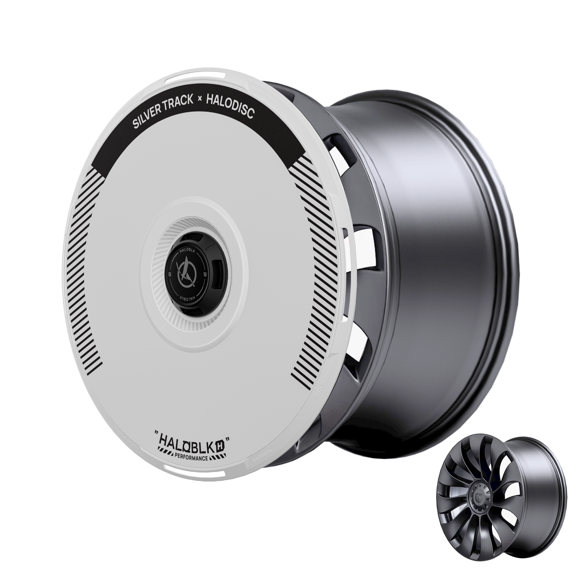 HALODISC 2 Tesla Wheel Covers丨Silver Track