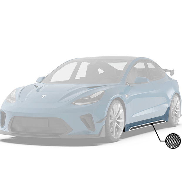 Robot Craftsman Tesla Model 3 “HACKER” Side Skirts (2017–2023 pre-facelift)