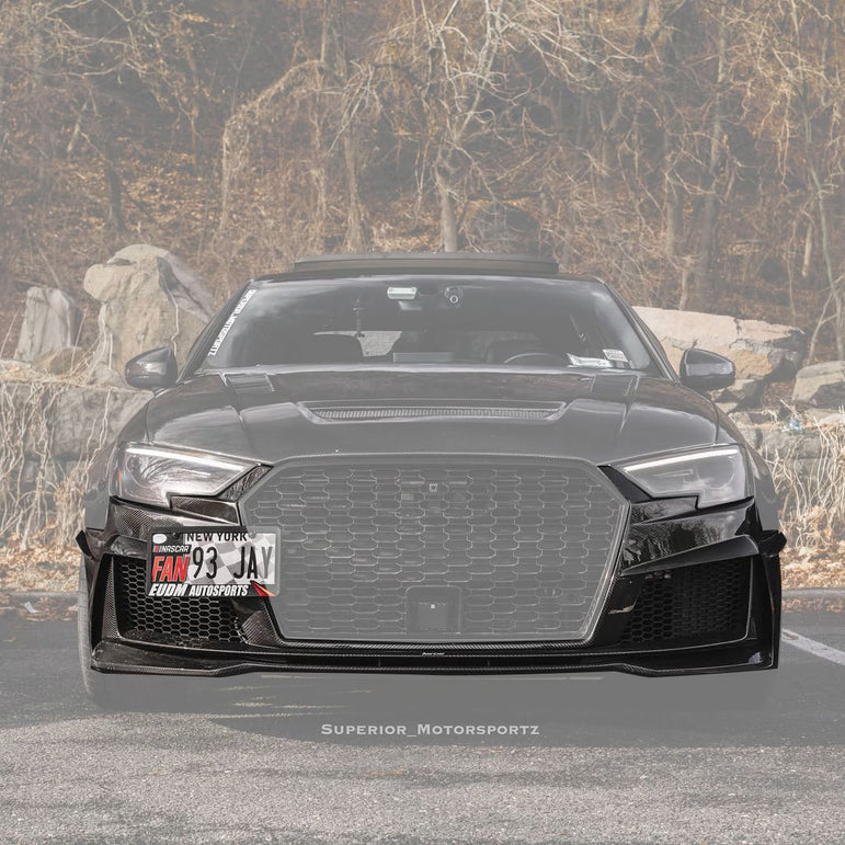 Karbel Carbon Dry Carbon Fiber RS3 Style Front Bumper for Audi A3 & A3 S Line & S3 2017-2020 8.5V