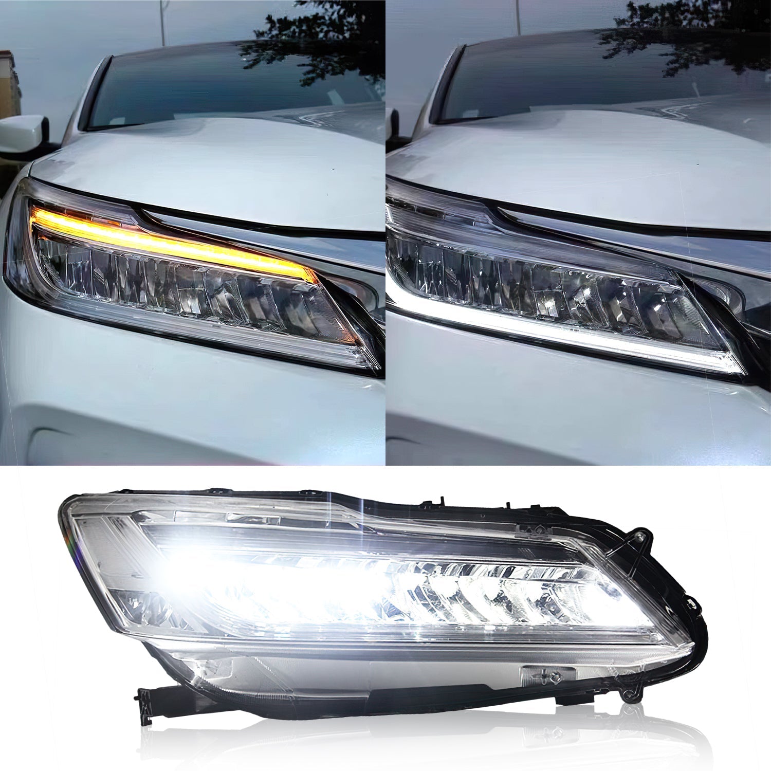 Full LED Headlights Assembly For Honda Accord 2013-2017