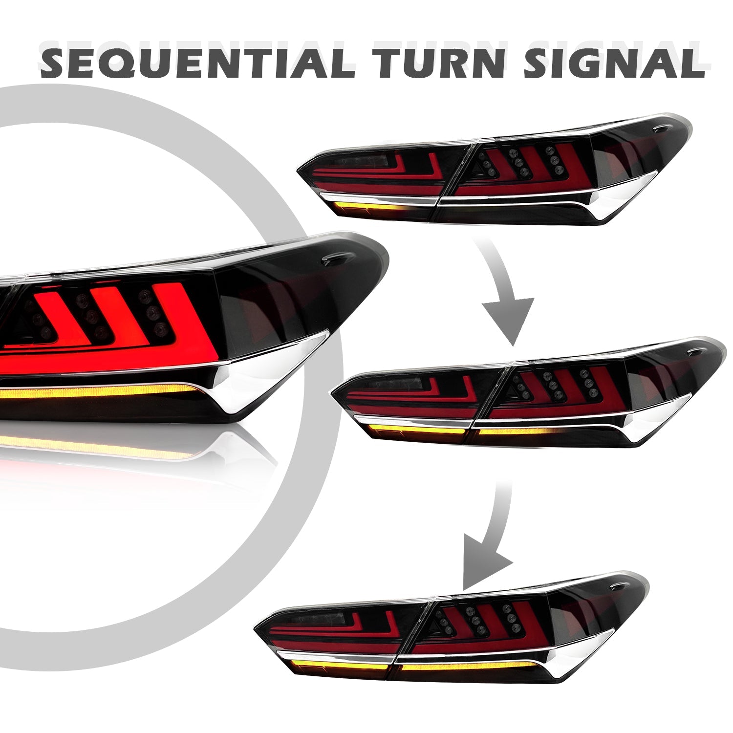 Full LED Tail Lights Assembly For Toyota Camry  2018-2022