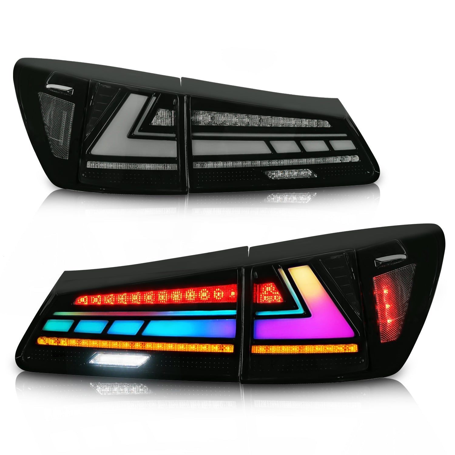 Full LED Tail Lights Assembly For Lexus Sedan IS250 2006-2012,RGB