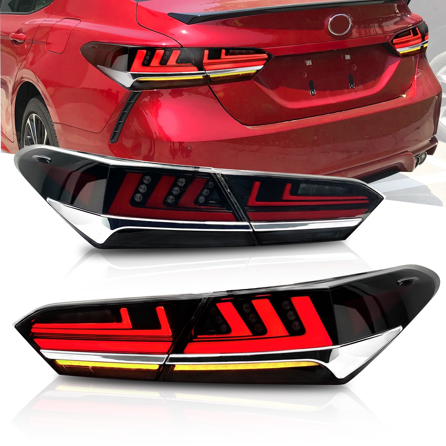 Full LED Tail Lights Assembly For Toyota Camry  2018-2022