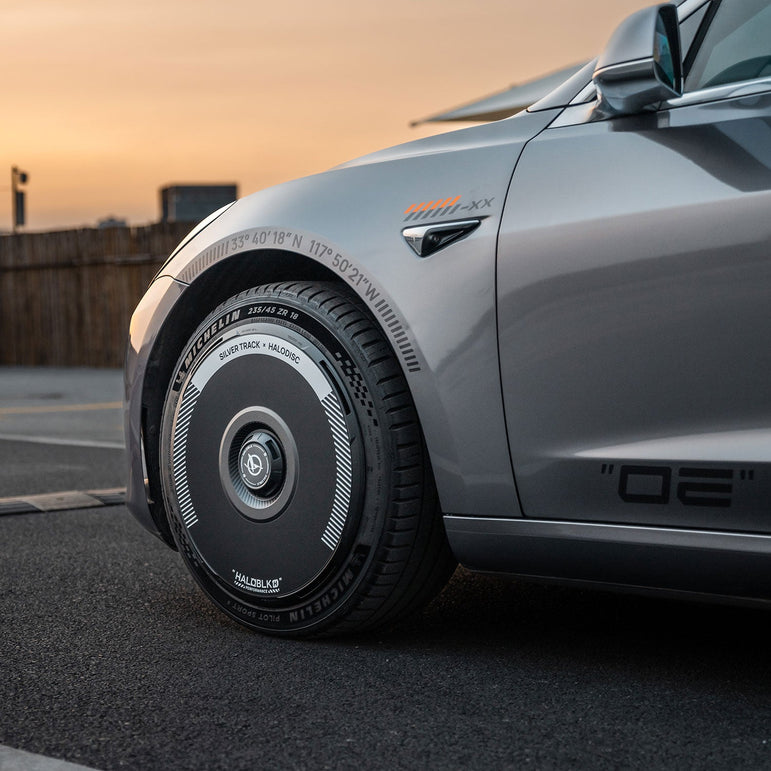 HALODISC 2 Tesla Wheel Covers丨Silver Track