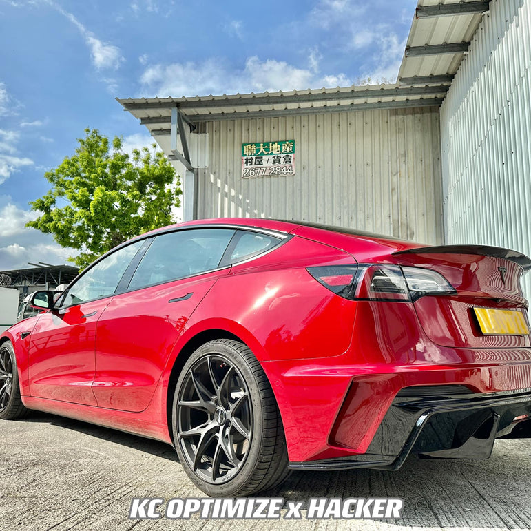 Robot Craftsman Tesla Model 3 “HACKER” Rear Bumper & Diffuser  (2017–2023 pre-facelift)