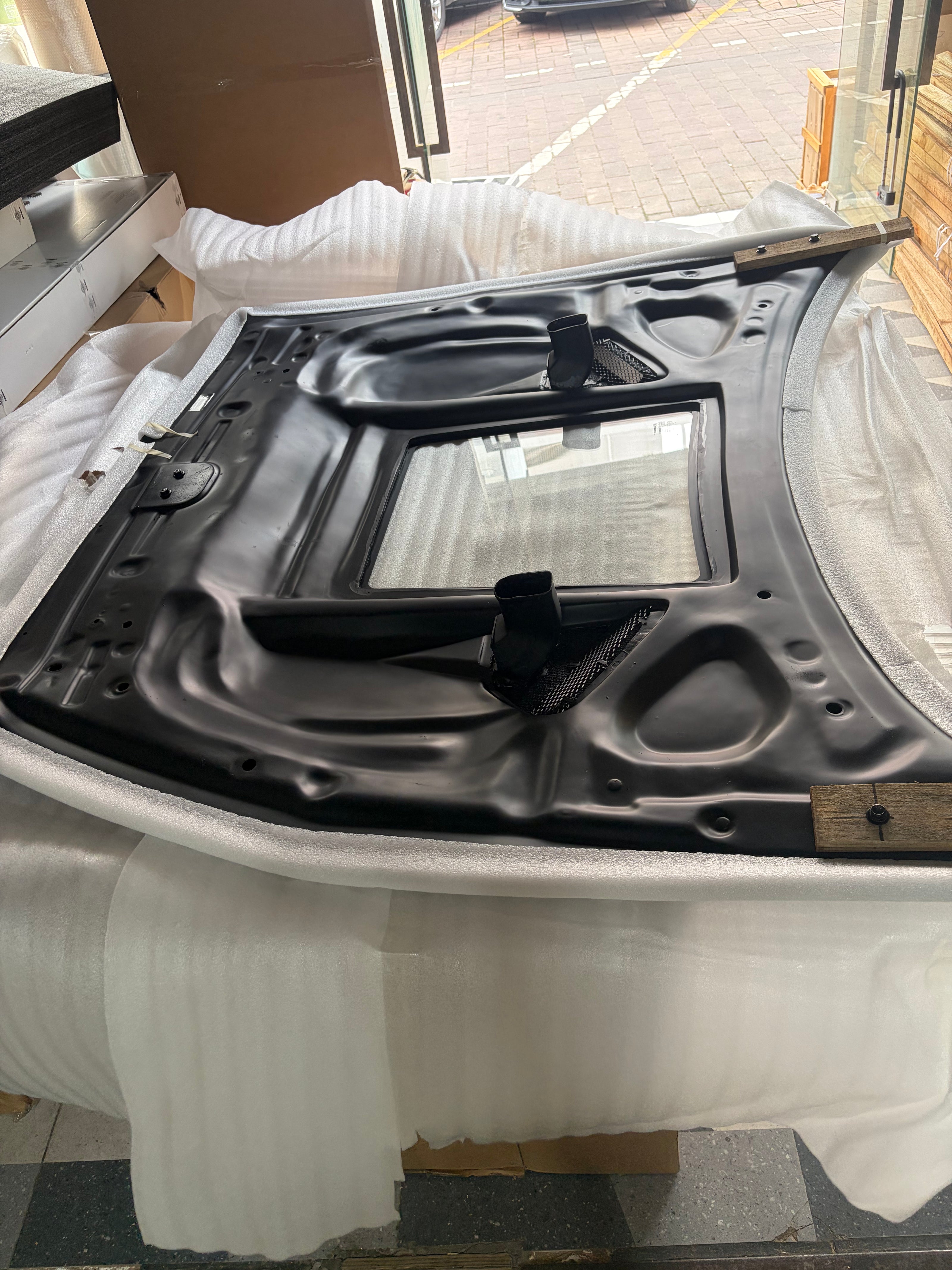 CMST Tuning Nissan GTR GT-R R35 2008-2016 Carbon Fiber Tempered Glass Transparent Hood Window See Through