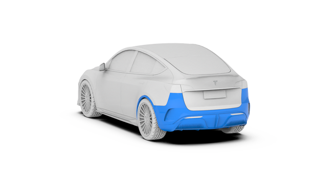 Robot Craftsman Tesla Model Y Starship Polypropylene Rear Bumper & Diffuser