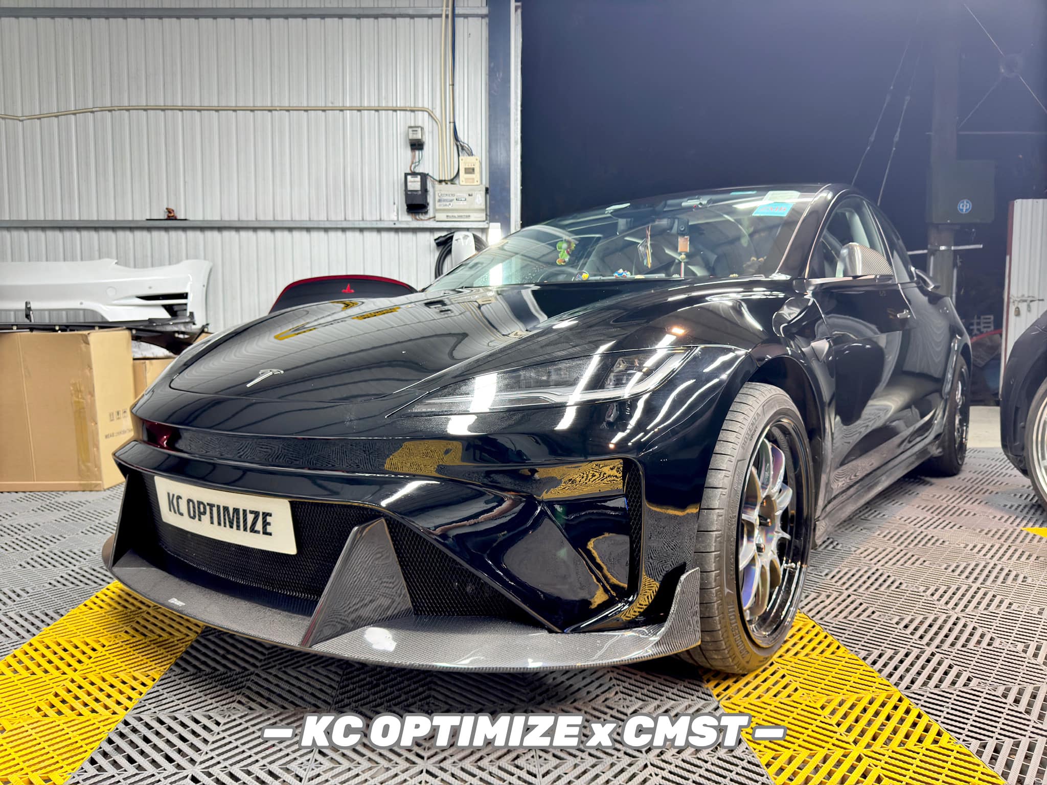 CMST Tuning Front Bumper & Lip for Tesla Model 3 Highland 2024-ON - Robot Bodykits