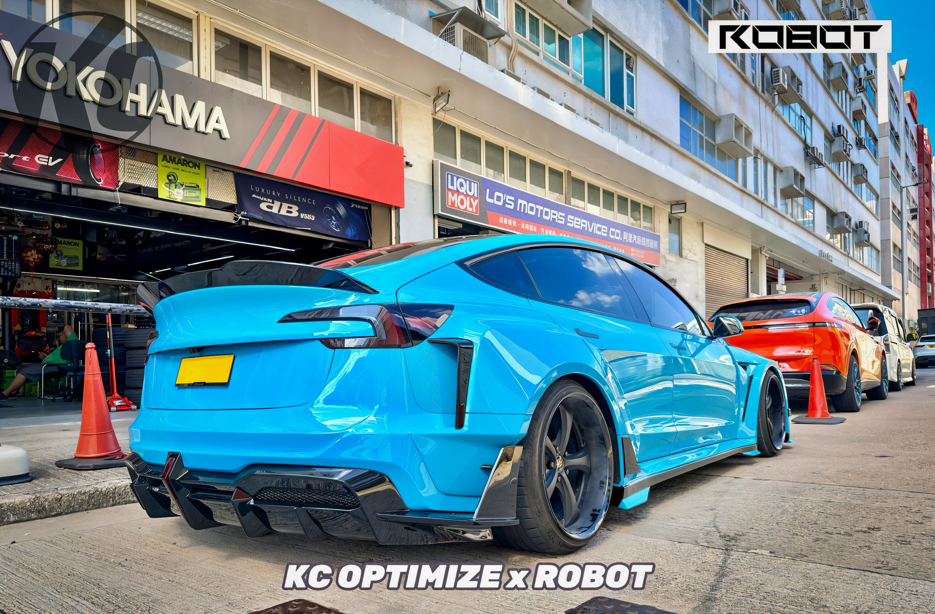 Robot Craftsman Tesla Model 3 Highland 2024+ “HACKER” Widebody FRP & Partial Carbon Full Kit