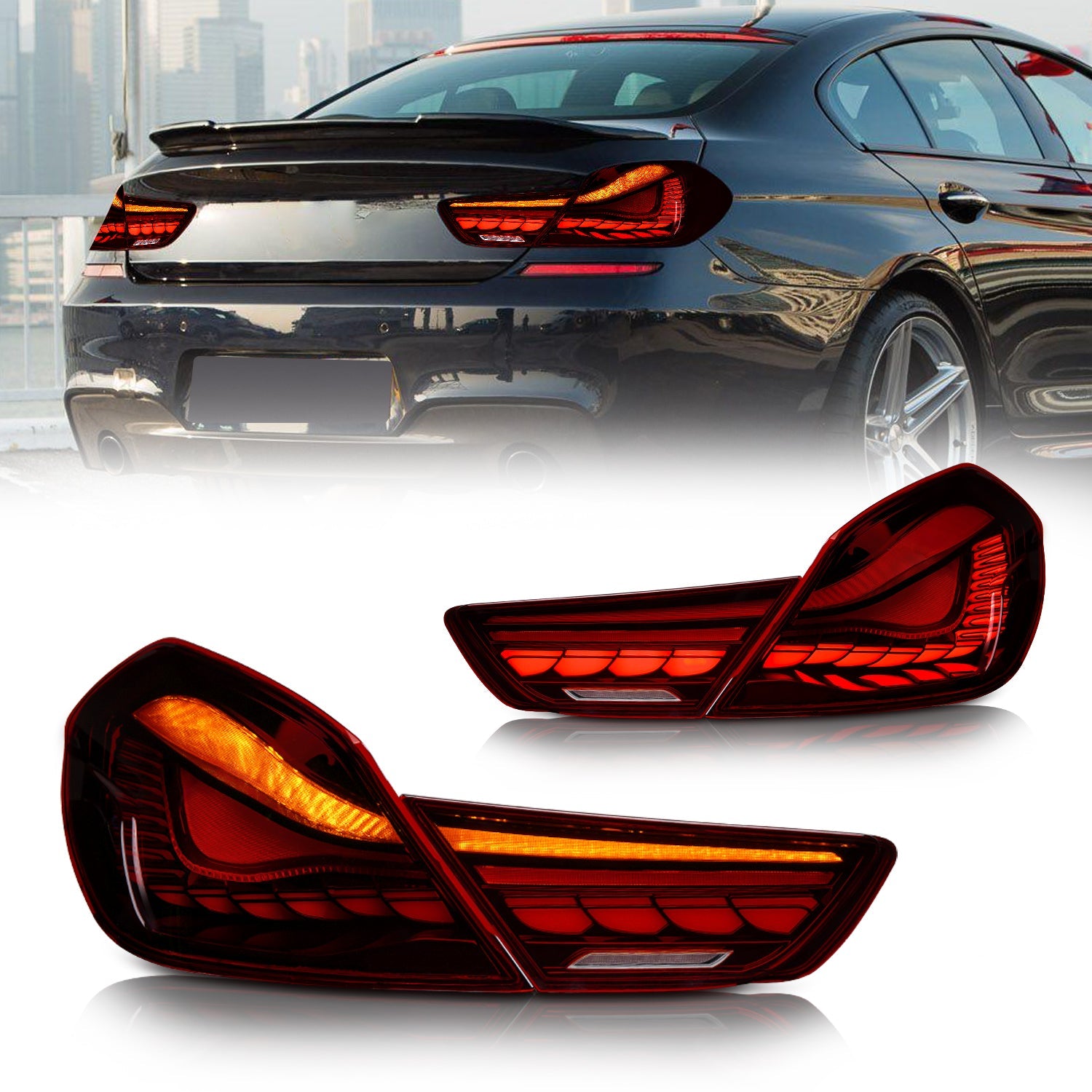 Full LED Tail Lights Assembly For BMW 6 Series F06 F12 F13 2011-2018