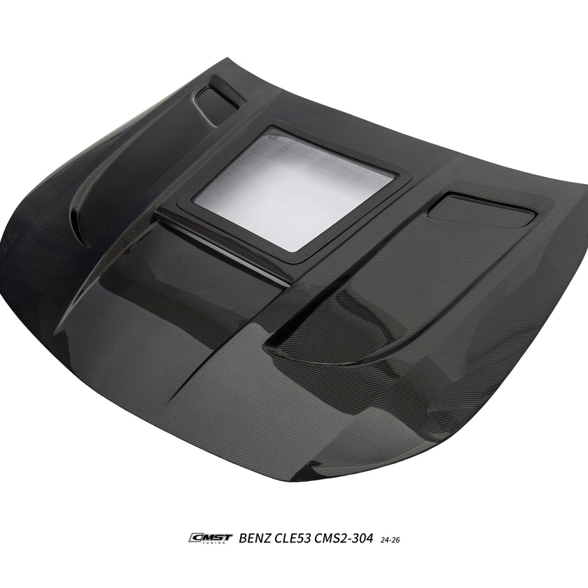 CMST Mercedes-AMG CLE 53 C236 2024-2026 Carbon Fibre Bonnet With Transparent Glass