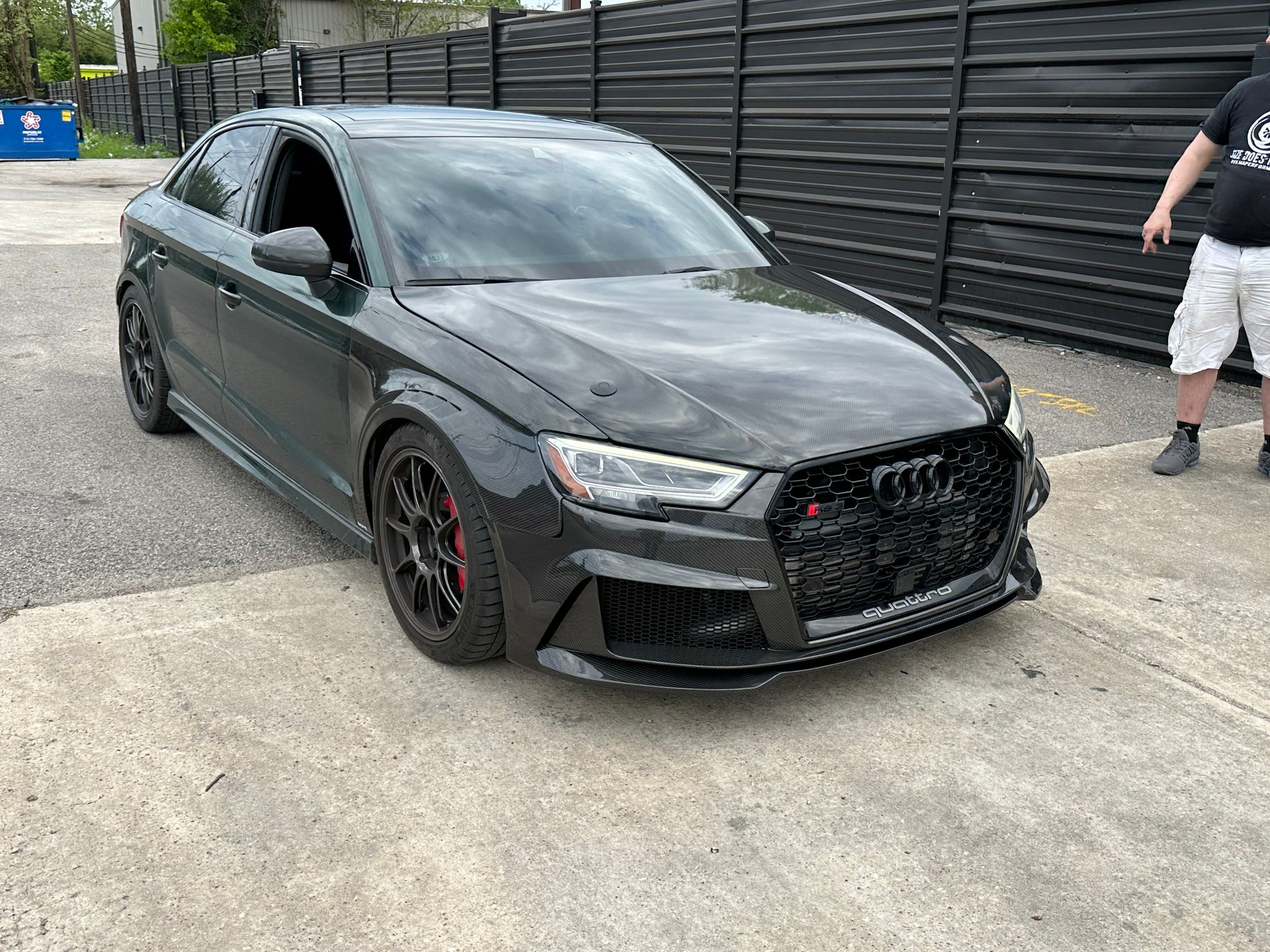 Karbel Carbon Dry Carbon Fiber RS3 Style Front Bumper for Audi A3 & A3 S Line & S3 2017-2020 8.5V