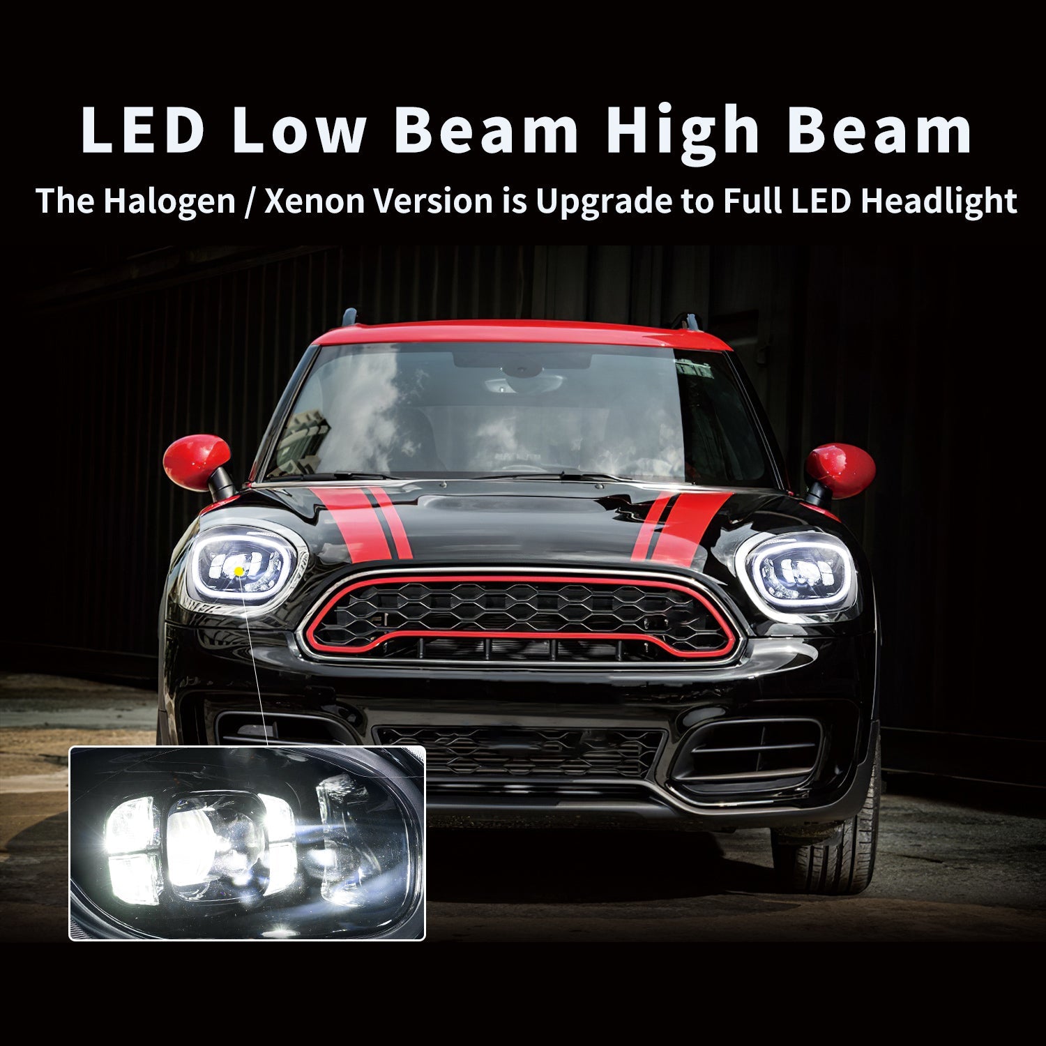 Full LED Headlights Assembly For Mini R60 2010-2016