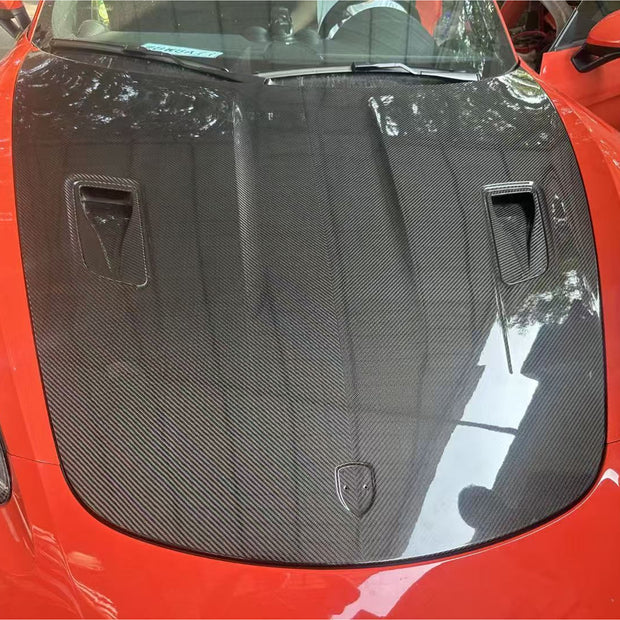 Porsche 987 / 997 Dry-Carbon (Prepreg) GT4 Style Bonnet
