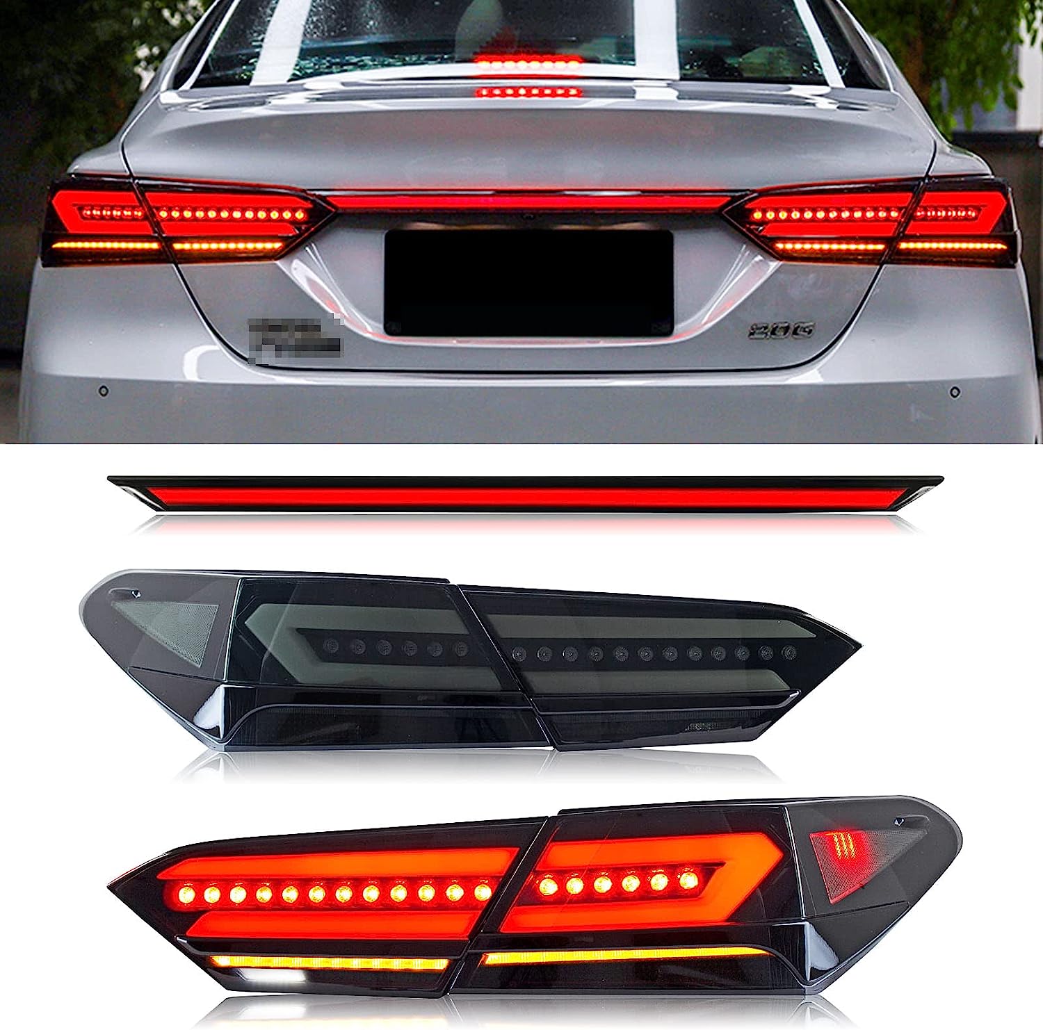 Full LED Tail Lights Assembly For Toyota Camry  2018-2023,with trunk light